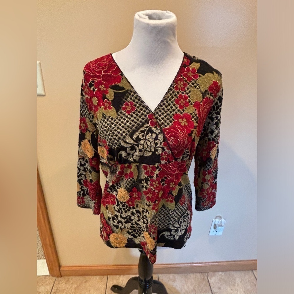 East 5th Women’s Floral Blouse Top Size Large